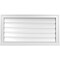 Ekena Millwork Vertical Surface Mount PVC Gable Vent: Functional, w/ 2"W x 2"P Brickmould Sill Frame, 34"W x 18"H GVPVE34X1803SF - alternate 1